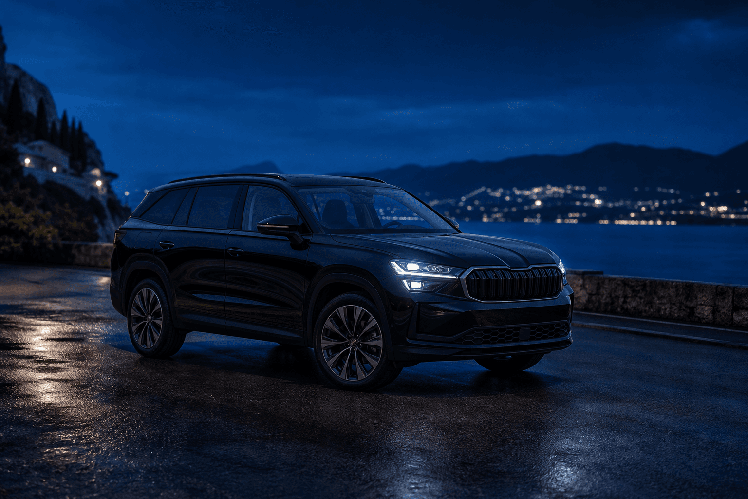 Black Škoda Kodiaq